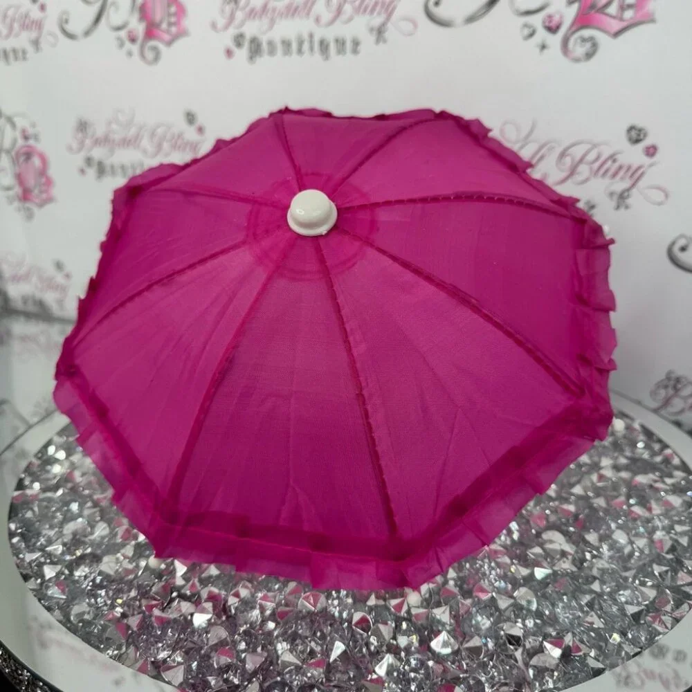 Mini phone umbrella sun outdoor no glare screen Pink Miniature Umbrella